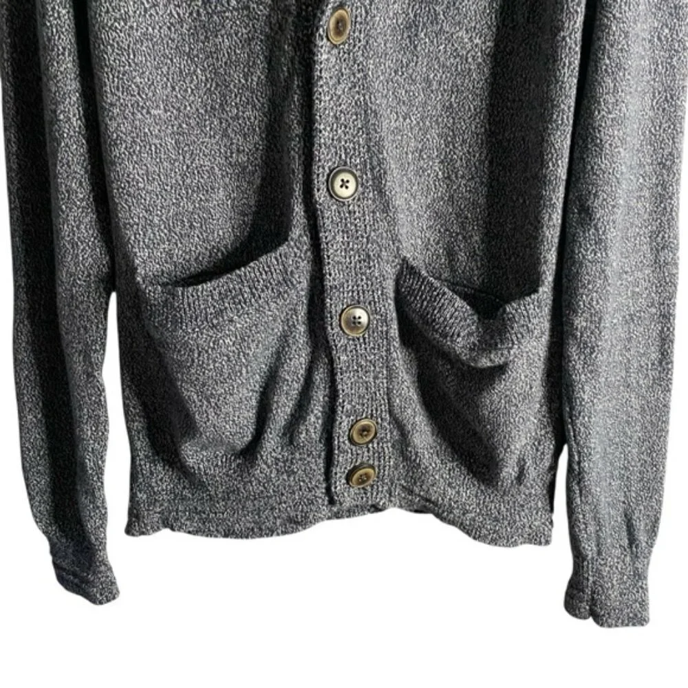 Garcia Jeans Men's Gray 100% Cotton Button Down Knit Cardigan